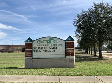 Cardiff Junior High School is a public school located at 3900 Dayflorwer DrKaty TX 77449. The school is coed with 1,021 students and includes grades 6th Grade - 8th Grade. Read reviews and stats including student - teacher ratios, total full-time teachers, composition of student body, etc. 
